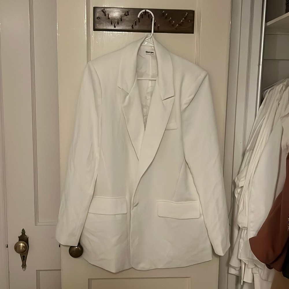 Oversized White Blazer